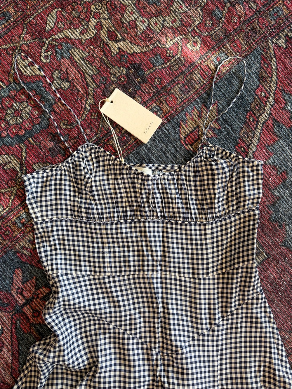 Doen Rosaria Dress Santa Monica Gingham Small